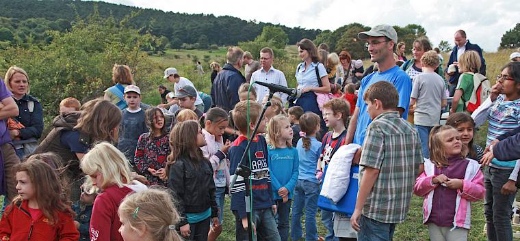 Großer Ansturm bei der Kinder-Heideführung © M.Strutzenberger